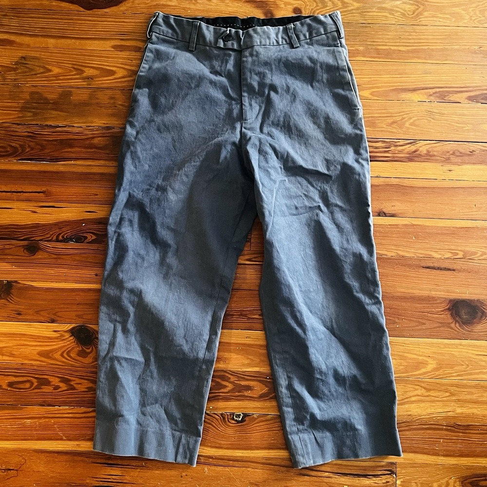 Assembly Men's‎ Pants Size Large Cropped Inseam 25" Gray Casual Trousers